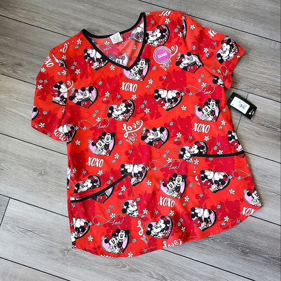 New Disney Mickey and Minnie scrub top - Picture 4 of 16